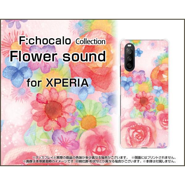 �X�}�z�P�[�X XPERIA 10 III Lite �n�[�h�P�[�X/TPU�\�t�g�P�[�X Flower sound F:chocalo �f�U�C�� �ԕ� �s���N �C���X�g �o�� ����