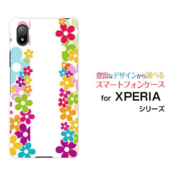 X}zP[X XPERIA Ace III SO-53C SOG08 n[hP[X/TPU\tgP[X FLOWER LINE i킢j |bv  t[