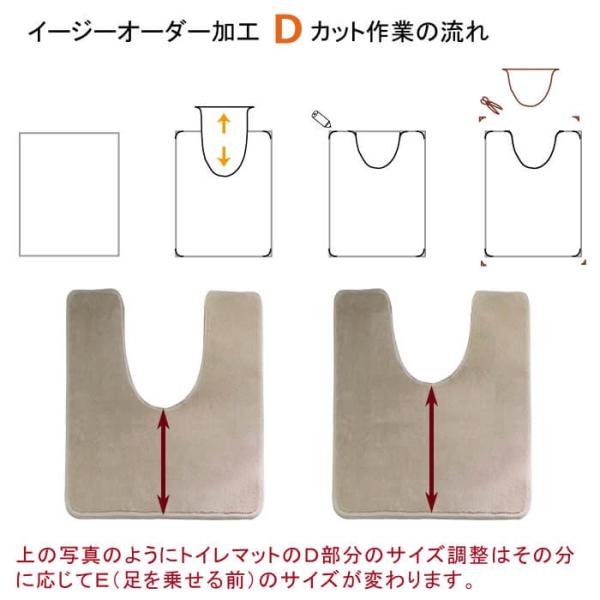 トイレマットDカットの手順
