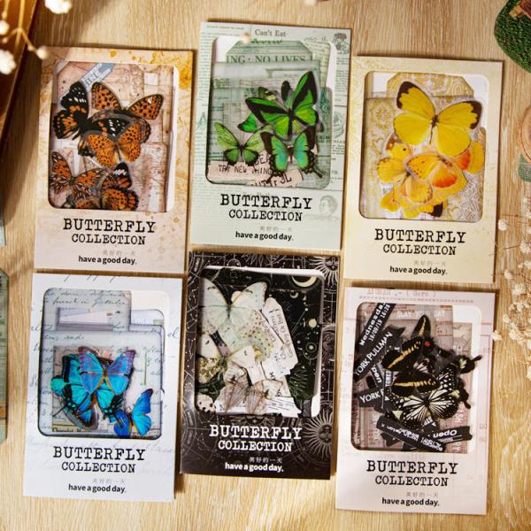 対鏡貼花シリーズ　INS枠PETステッカー　シール　6種　180枚 コラージュシール 異素材 30枚25柄 クリアシール 寄せ書き シール
