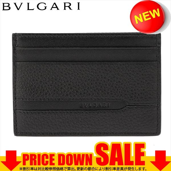 BVLGARI ブルガリ カードケース 36969 メンズ GRAIN/BLK BLK