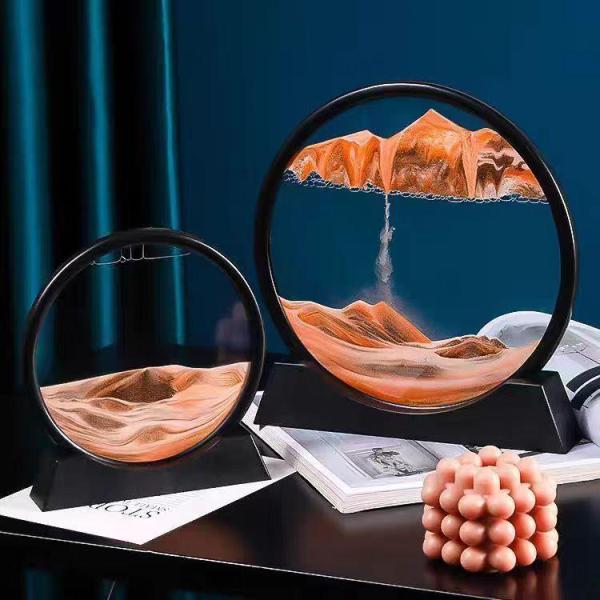 サンドアート砂時計３Ｄサンドピクチャー海や天の川みたいに癒されるオブジェ飾り置物のアートインテリア誕生日ギフトプレゼントにゆらぎ時間を楽しむ