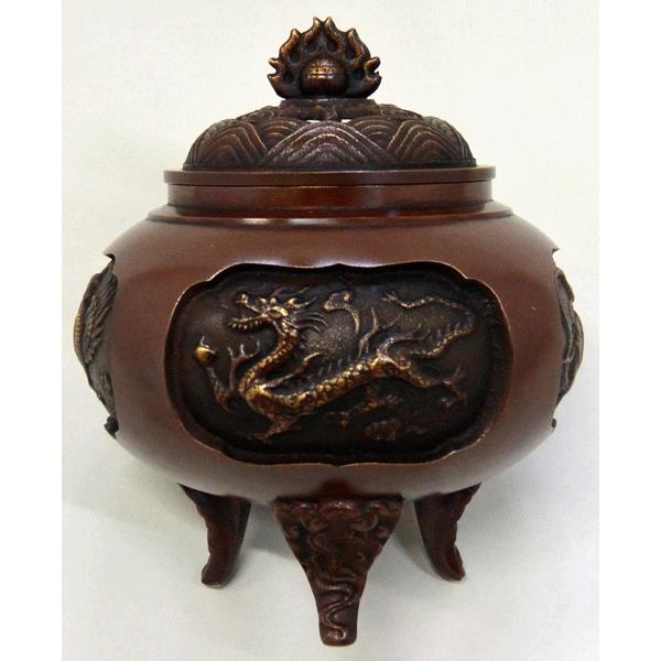 銅製四神香炉 石黒真人（号孫七）作 : 大瑠堂 - 通販 - Yahoo!ショッピング