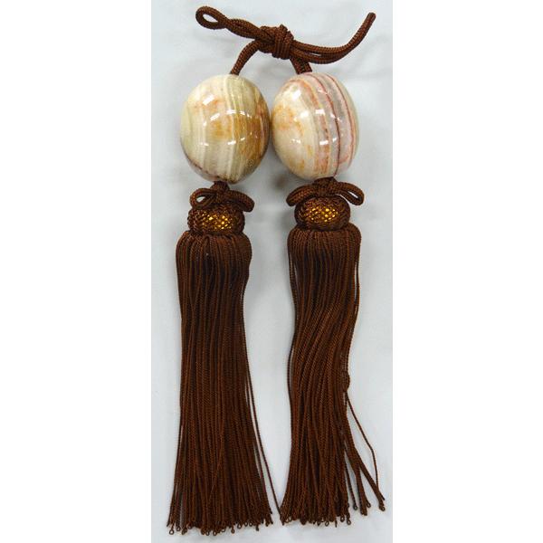 【材質】 オニキス玉子型（天然石） 写真はサンプル画像です。玉は天然の為、模様が異なります。風鎮の玉は個々違いますのでおまかせとなります。ご了承くださいませ。