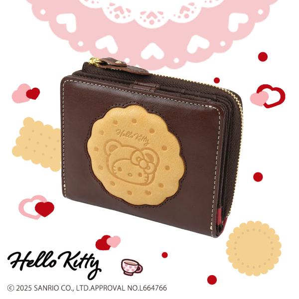 ハローキティ 二つ折り財布 レディース レザー HELLO KITTY BISCUIT