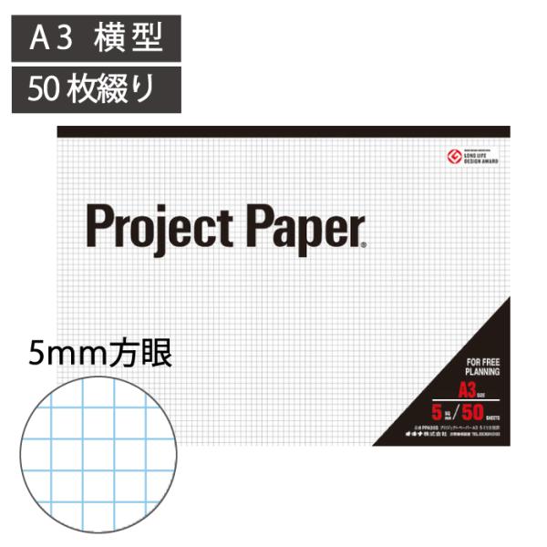 オキナ　プロジェクトペーパーA3　PPA35S　5mm方眼