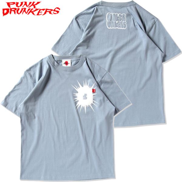 PUNK DRUNKERS パンクドランカーズ マイレコメンドポケTEE(ブルー 青 S
