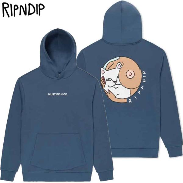 RIPNDIP 送料無料 リップンディップ MUST BE NICE HOODIE(ブルー