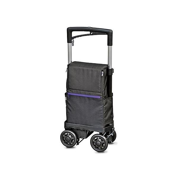 ●寸法：幅23 奥行38 高さ71〜86cm　●バッグ寸法：幅26 奥行16 高さ44 (52)cm　●材質：本体/アルミ・合成樹脂 バッグ/ポリエステル 車輪/EVA樹脂(13.3cm)　●積載量：6kg　●重量：約2.9kg☆高さのある...