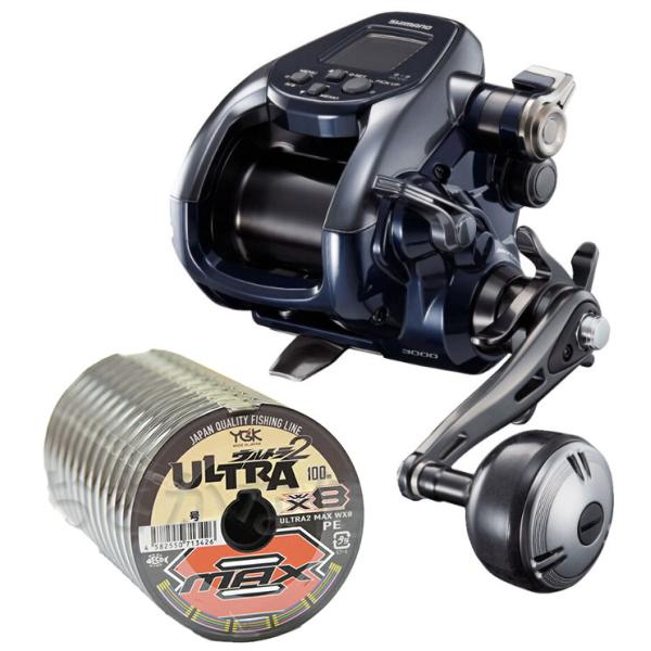 SHIMANO フォースマスター3000 右巻 シマノ（SHIMANO） 22 フォースマスター 3000 PEライン6号300mセット(X