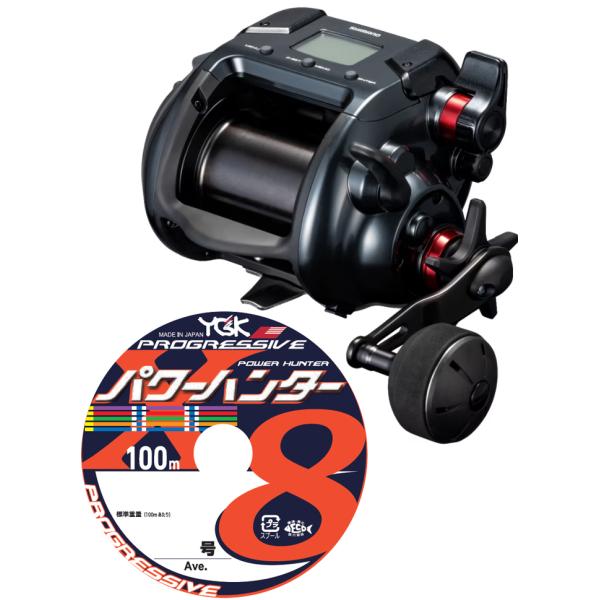 シマノ 24 プレイズ 4000 PEライン8号300mセット(YGK パワーハンター プログレッシブ) 電動リールに糸を巻いてお届け shimano PLAYS