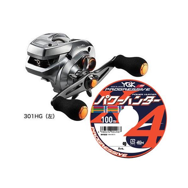 シマノ shimano バルケッタ 301HG 左巻 PEライン1号200m