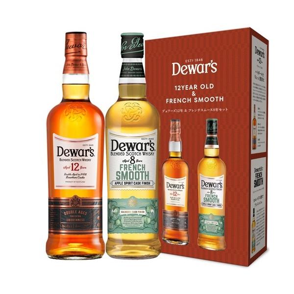 未開封デュワーズ12年700ml 1本　フレンチスムース8年700ml 3本 デュワーズ 【ギフトセット】 12年 40% & フレンチスムース 8年