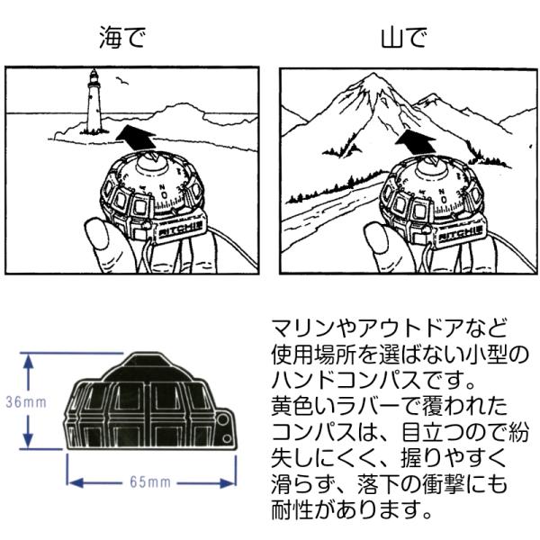 RITCHIE リッチ ハンドコンパス X-11Yは使用場所を選ばないハンドコンパスです