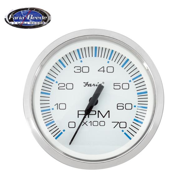 船外機用 タコメーター ステンレス SSベゼル FARIA