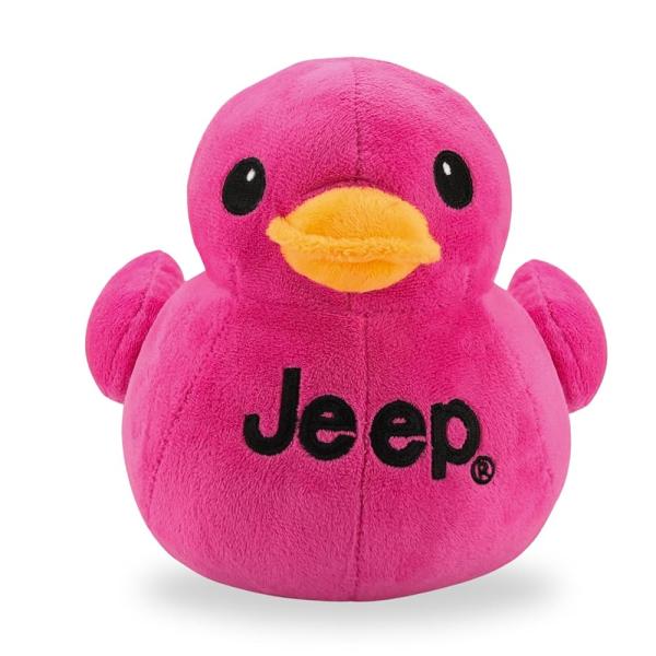Jeep テキスト ロゴ ぬいぐるみ アヒルのぬいぐるみ ピンク - パーフェクト愛好家 You 've been Ducked (ピンク)