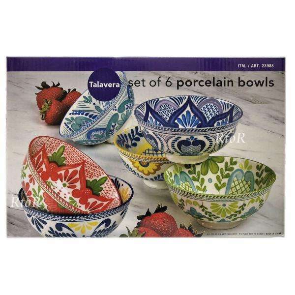 Talavera お茶碗(ボウル) 6個セット 直径12cm ライスボウル/ごはん茶碗/コストコ :23988:お洗濯屋さん 通販 Chelsea チェルシー ボウル お茶碗 10ピースセット 直径12cm ストーンウェアボウル 10種類 10個