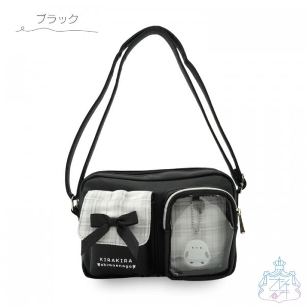 商品説明:クリアポケットには好きなキーホルダーやぬいぐるみを入れられて、推し活が楽しめるショルダーバッグです。シマエナガのチャーム付き♪■本体開閉部分：ファスナー■外側ポケット×2■ショルダー紐調節可能■チャームは取り外し可能＝＝＝＝ショル...