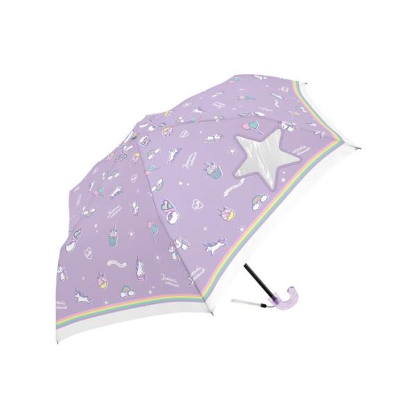 50cm子供折d窓 ファンタスティックユニコーン Pu 折りたたみ傘 子供用 窓付き 女の子 小学生 キッズ 可愛い ユニコーン パープル 虹 Buyee 日本代购平台 产品购物网站大全 Buyee一站式代购 Bot Online