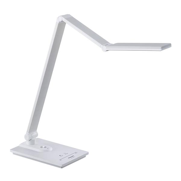 〇パナソニック　LED　デスクスタンド　SQ-LD560-W　ホワイト仕上パソコンの画面が見やすい「パソコンくっきり光」搭載紙面の文字が読みやすい 「文字くっきり光」搭載JIS:AA形相当の明るさで、新聞見開きサイズを明るく照らす[他商品と...