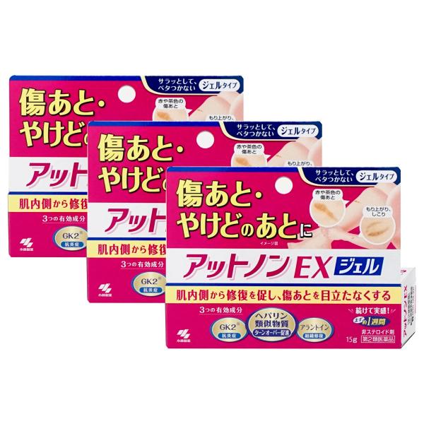 [第2類医薬品][セット]アットノンEXジェル 15g×3個[皮膚の薬][小林製薬株式会社][メール便送料無料]