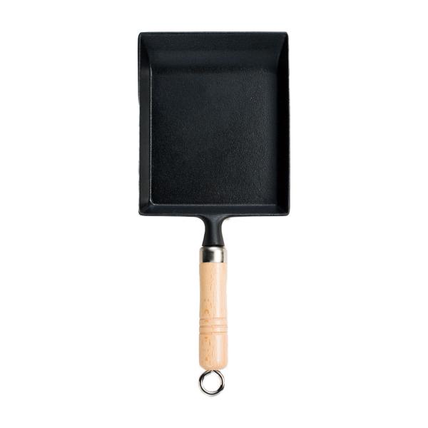 岩鋳 24017 玉子焼(木柄付)[南部鉄器 IH対応 卵焼き器][送料無料