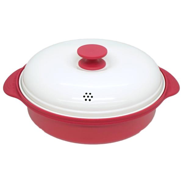 ●レンジで簡単・安全。火を使わないのにこんがり調理。●蒸しプレートが新たに付属され、焼売、野菜などの蒸し料理も簡単にできます。●電子レンジでフライパンのような仕上がり焼く、蒸す、煮る、茹でる、炒める、炊くの調理が可能●お子様やご年配の方にも...