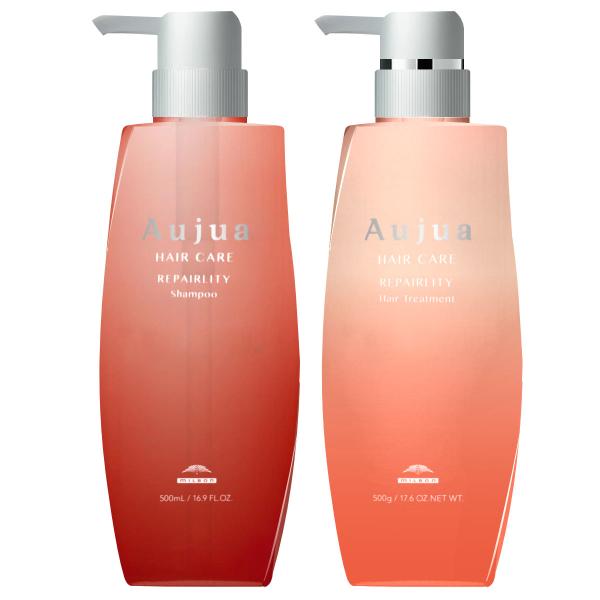 Aujua リペアリティシャンプー 500ml& トリートメント500gセット Aujua [セット]ミルボン オージュア リペアリティ シャンプー 500ml+