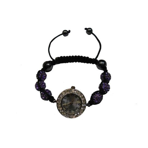 SHAREKI キラキラボール ブレスレット時計 ad-014 10mm パープル