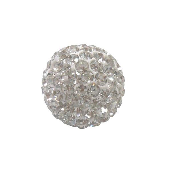 キラキラボール クリスタル 14mm 両穴 オリジナル アクセサリー ハンドメイド パーツ 素材 完成品 高品質 デコレーション キラキラ 粘土 ボール ラインストーン