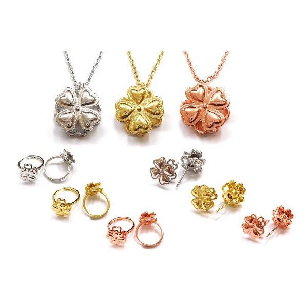 スピナー ネックレス リング ピアス 3点セット 回転 ペンダント
