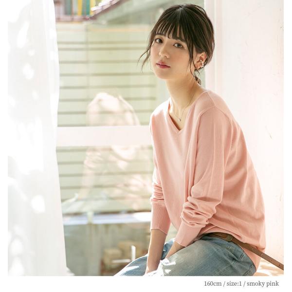 ニット レディース トップス 長袖 Vネック 綿100 コットン 無地 体型カバー 綿ニットシリーズ ゆるやかvネックシンプル綿ニット メール便不可 Buyee Buyee Japanese Proxy Service Buy From Japan Bot Online