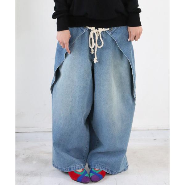 パンツ レディース デニム ロング 綿100 コットン ワイド リボン フェイクレイヤード コハク Kohakuデザインデニムワイドパンツ メール便不可 Buyee Buyee 提供一站式最全面最專業現地yahoo Japan拍賣代bid代拍代購服務 Bot Online