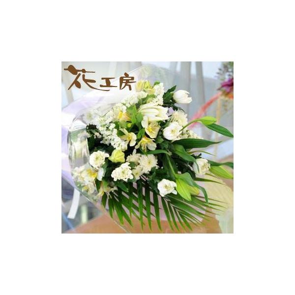 命日 花 一周忌 お供え花束４l 命日 一周忌法要 三回忌 ユリ 供花 お墓参り 喪中はがきが届いたら Osonaebk4l お供え花工房 三回忌 おまかせ お悔やみ お悔やみ花ギフト メール便無料