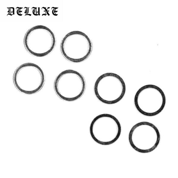 DELUXE (デラックス) スケートボード スケボー アクスル アクセル トラック ワッシャー ワッシャーリング シルバー 黒 8個セット DLX