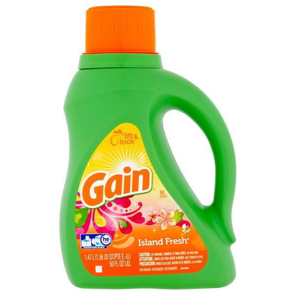 Gain (ゲイン) Island Fresh Liquid Laundry Detergent 50oz/1470ml 洗剤 洗濯 液体 洗濯洗剤