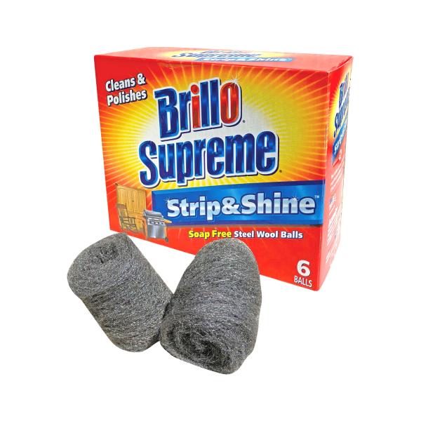 ブリロ スチールタワシ シンク 家具 家庭用クリーニング アメリカ製 BRILLO Strip & Shine Steel Wool Balls