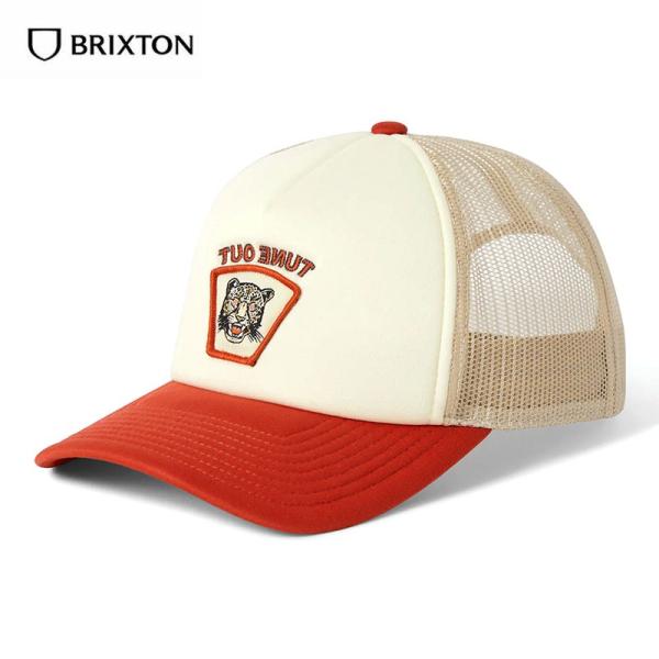 BRIXTON ブリクストン LOST IN REALITY NP MP TRUCKER メッシュキャップ 帽子 ストリート トラッカー メンズ ブランド スケボー スケートボード 白 赤 ロゴ