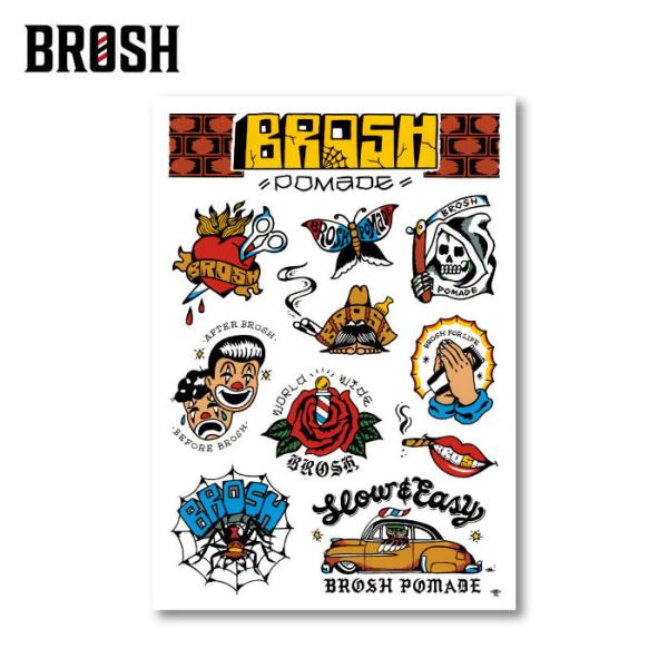 BROSH ブロッシュ NEW BROSH STICKERS SET ブロッシュポマード BROSH POMADE ステッカー 11枚セット