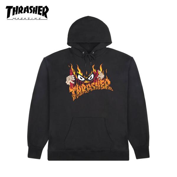 正規輸入品 THRASHER スラッシャー パーカー メンズ スケボー ブランド 裏起毛 USA アメリカ企画 Sucka Free Hoodie