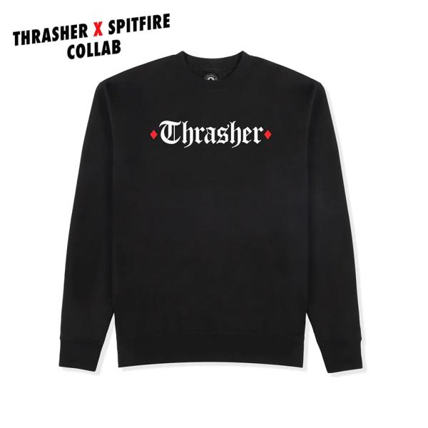THRASHER X SPITFIRE / THE END OATH CREWNECK usa企画 スラッシャー トレーナー スケーター メンズ スピットファイア スケボー スウェット us