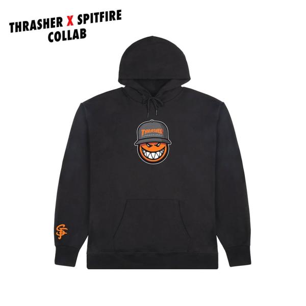 THRASHER X SPITFIRE / SF LOC HOODIE usa企画 スラッシャー パーカー メンズ スピットファイア スケボー ブランド ストリート スウェット 裏起毛 プルオーバー