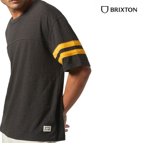 BRIXTON ブリクストン VINTAGE FOOTBALL MESH JERSEY Tシャツ tシャツ メンズ フットボール メッシュ 袖ライン 半袖