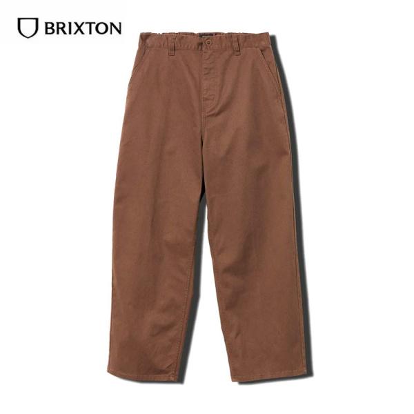 BRIXTON (ブリクストン) UNION BAGGY PANT バギーパンツ メンズ ストリート スケボー ゆったり 太い 太め ワイド ブラウン ストレッチ スケートボード