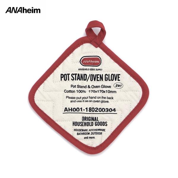 ANAheim (アナハイム) Anaheim Pot Stand / Oven Glove オーブングローブ 鍋敷き スクエア 布 かわいい 可愛い おしゃれ 鍋つかみ ミトン オーブン ポット敷き
