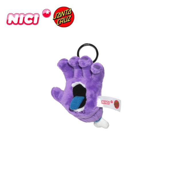 Santa Cruz x NICI (Key Holder) SCREAMNG HAND PURPLE LIMITED SOFT TOY 2 キーホルダー ニキ バッグチャーム ぬいぐるみ 小さい スクリーミングハンド