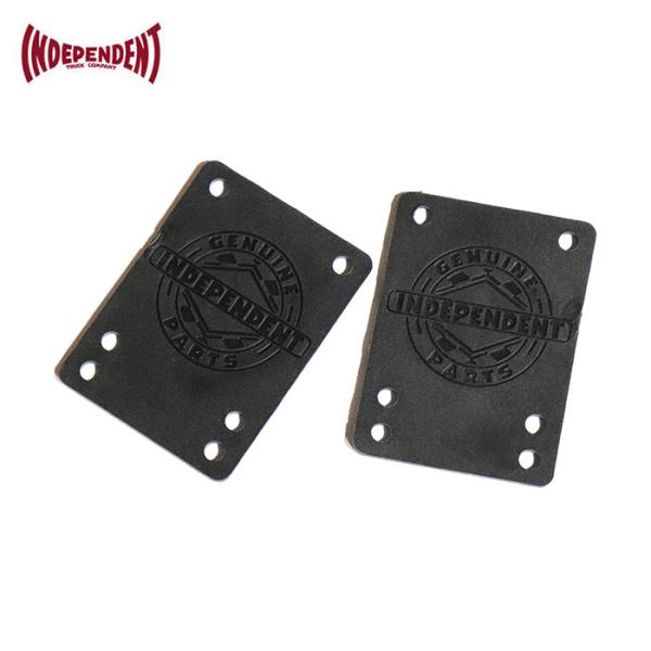 INDEPENDENT TRUCKS (インディペンデント) SHOCK PADS スケートボード スケボー ショックパッド ライザーパッド スペースパッド ゴム製 1/8inch 黒 2枚入り