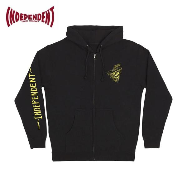 INDEPENDENT インディペンデント Bratrud Notebook Zip Hoodie パーカー スケボー ブランド ジップアップ ストリート メンズ 黒 裏起毛 アメリカ
