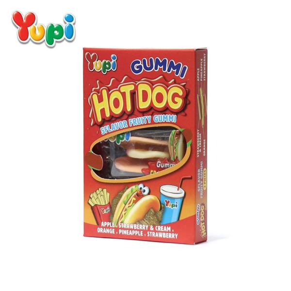 Yupi (ユピ) グミホットドッグ 3P ぐみ お菓子 グミ 海外 輸入 個包装 駄菓子 フルーツ 美味しい ホワイトデー ギフト プレゼント