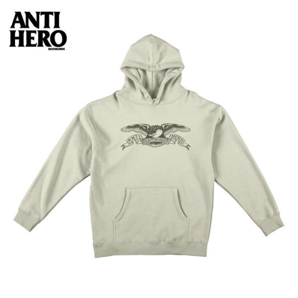 ANTIHERO アンタイヒーロー BASIC EAGLE L/S Pullover Hooded Sweatshirt パーカー メンズ 裏起毛 ロゴ フーディー プルオーバー スケートボード スケボー
